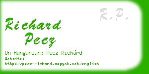 richard pecz business card